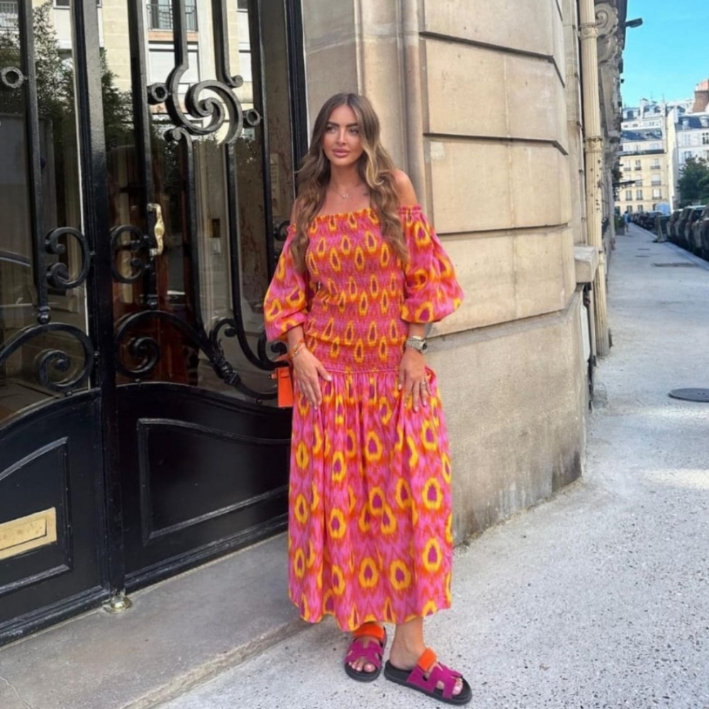 ZARA * BOHO PRINTED MIDI DRESS - Picture 5 of 16